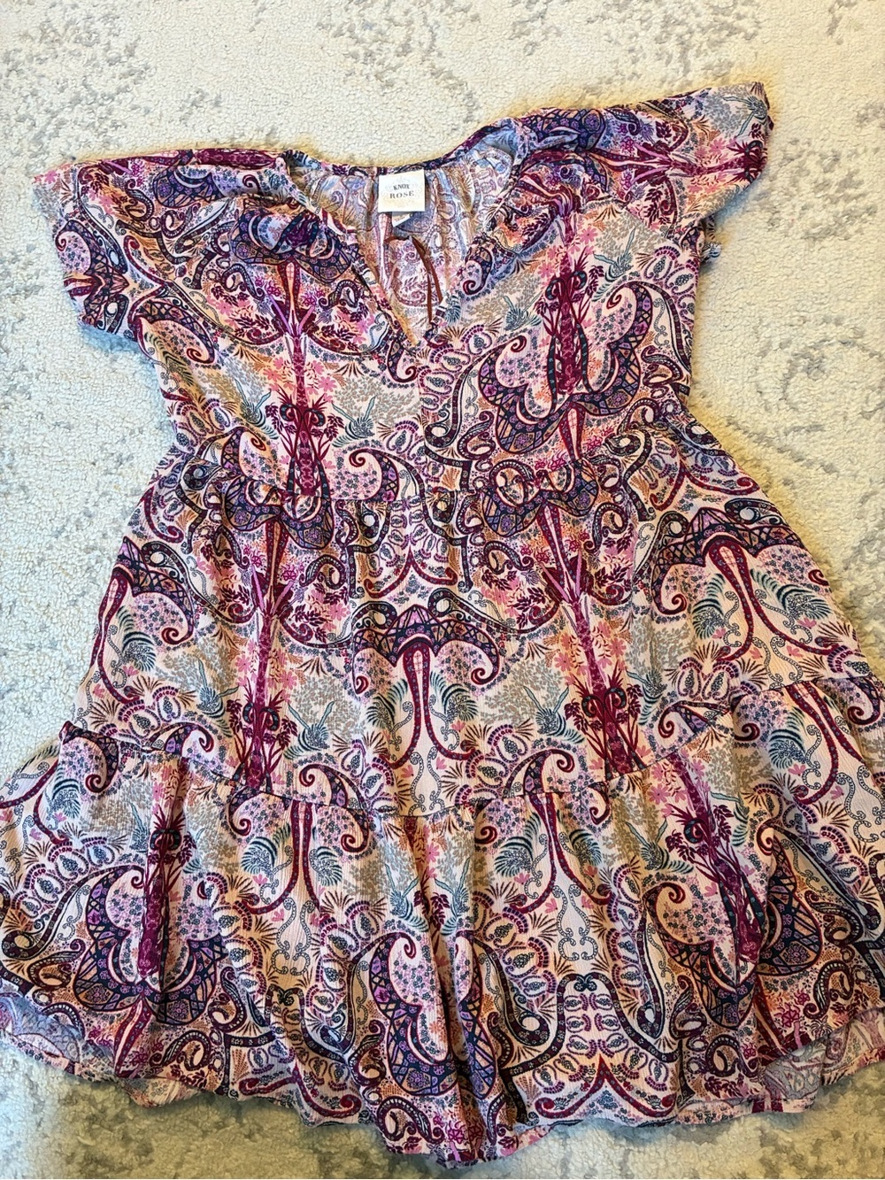 Tiered Babydoll Paisley Dress